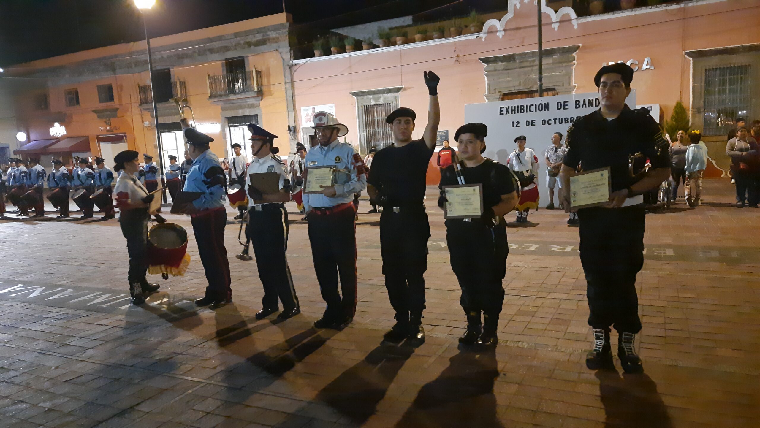 Exhibición de bandas de guerra en Acámbaro. /Foto: TJ